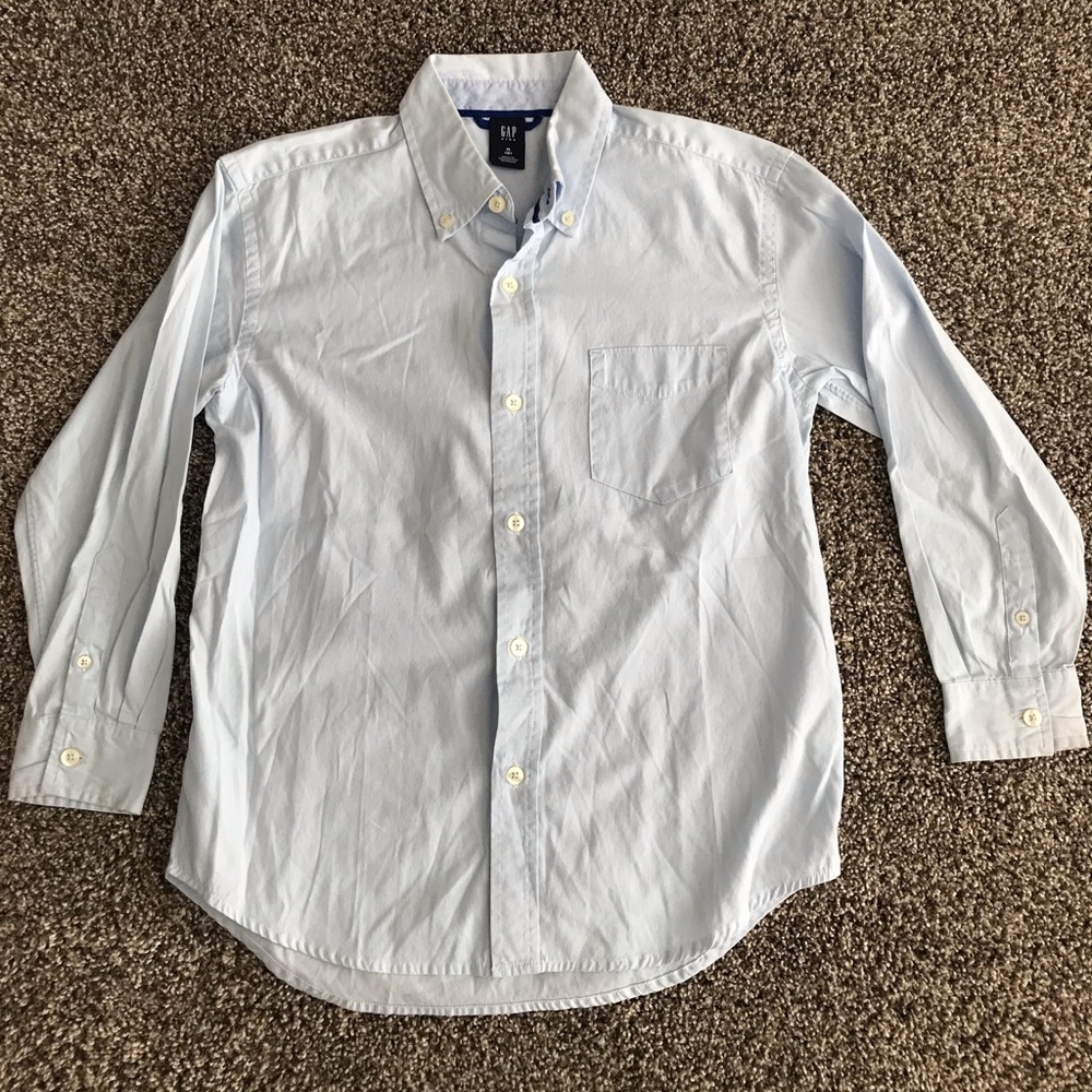 GAP Boys Baby Blue button oxford